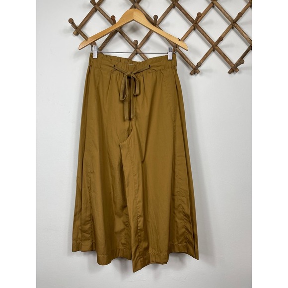 Vince Drawstring Side-slit Cropped Culotte Pants In Mojave Size S - Picture 3 of 10